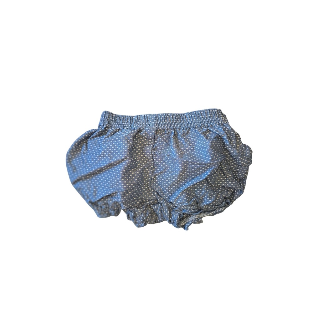 JustOne You Carter's Baby Girl Blue Polka Dot Ruffle Butt Bloomers 3M Diaper Cov
